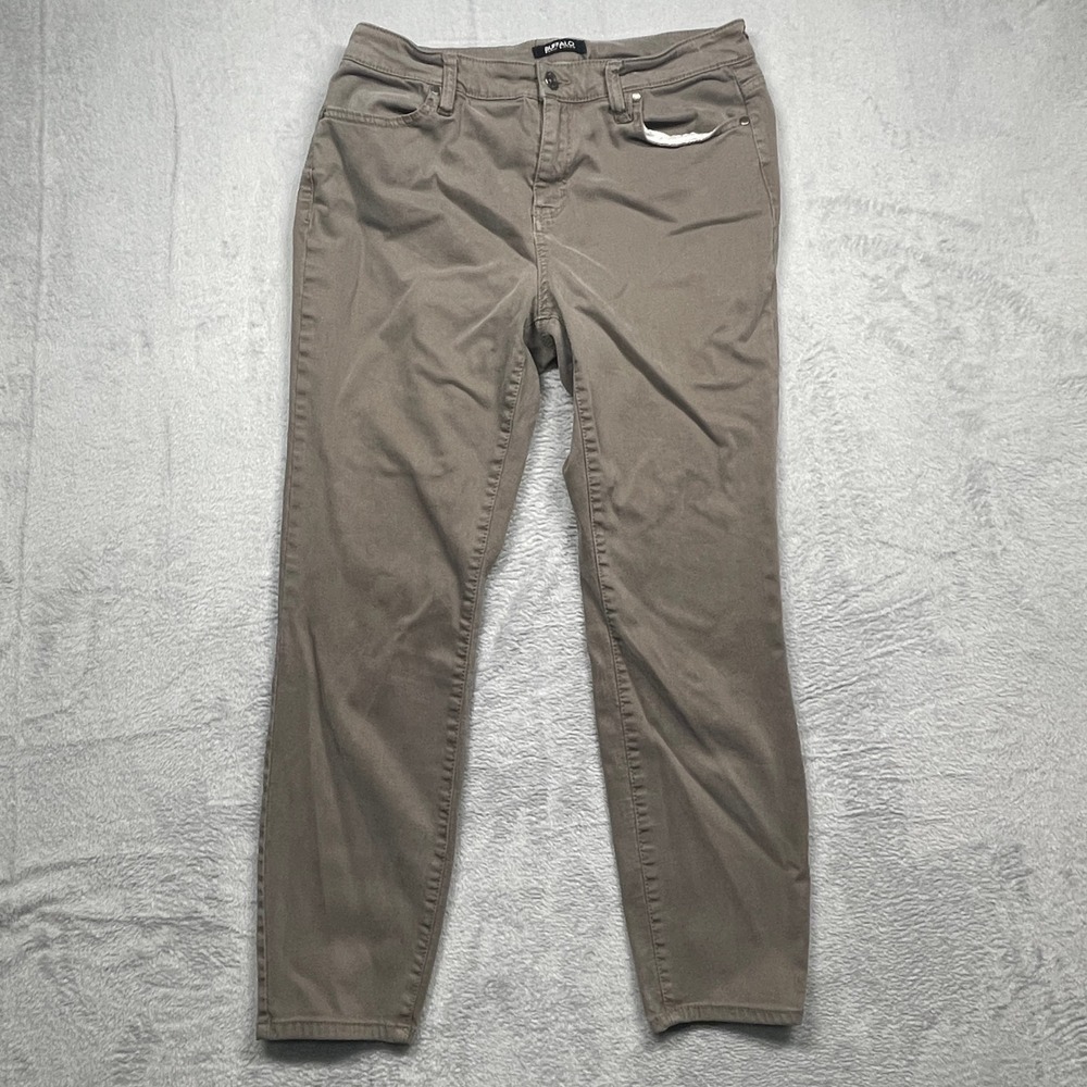 Buffalo Avalon Pants Womens 10/30 Taupe Brown Mid Rise Soft Stretch Ankle Skinny